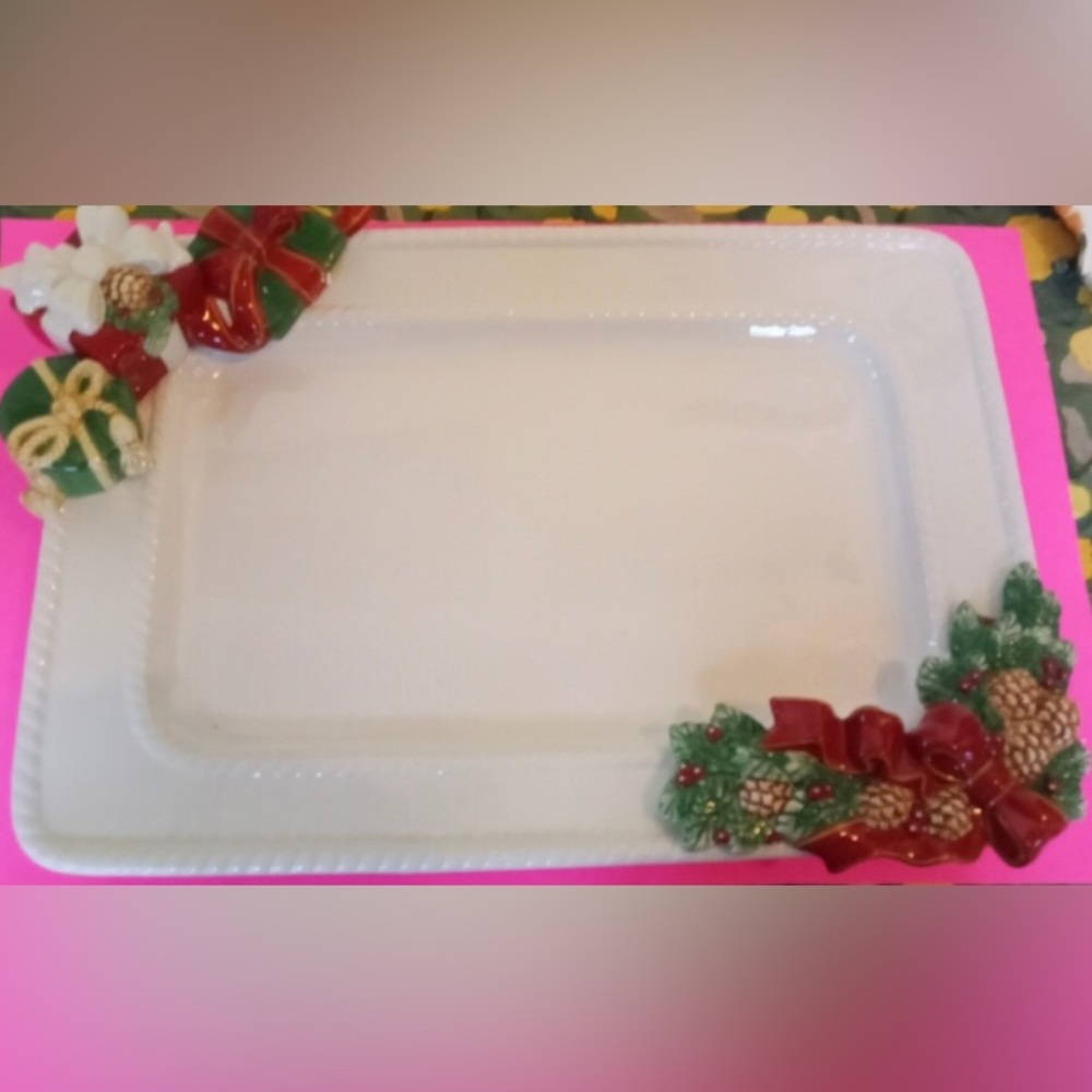 EUC CUMBERLAND DESIGN seasonal Interchangeable Serving PLATTER 18” x 12”.